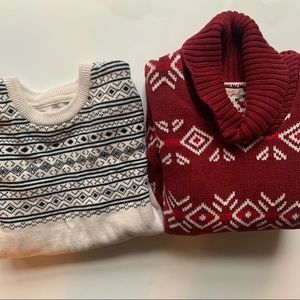 Boys Holiday Sweater Bundle size Medium 8/10